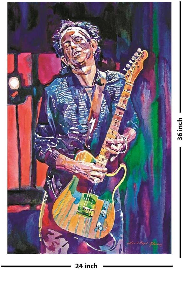 Scorpio Posters - Wholesale Poster - Keith Richards By: David Lloyd Glover - 24" X 36"1