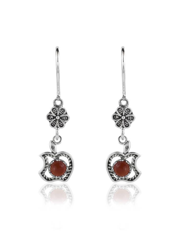 Konst ädelsten dinglande kvinnor silver dinglande droppörhängen för wholesale av Filigranist Jewelry