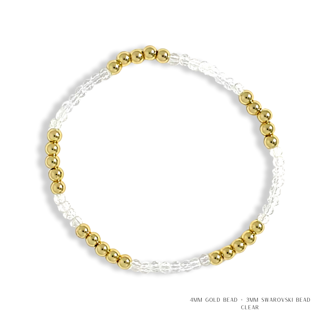 Savvy Bling - Vendita all'ingrosso Bracciale con perline - Bracciale con Perline in Oro e Cristalli Swarovski - Più Colori19