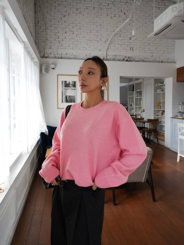 Little Light - Wholesale Knit Sweater - Women's - Soft Cashmere Blend Washable Knit Sweater Made in Korea9