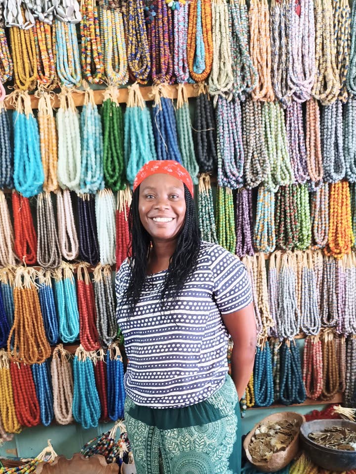 Large Glass Beads Recycled for Jewellery making for wholesale by African Craft Collection