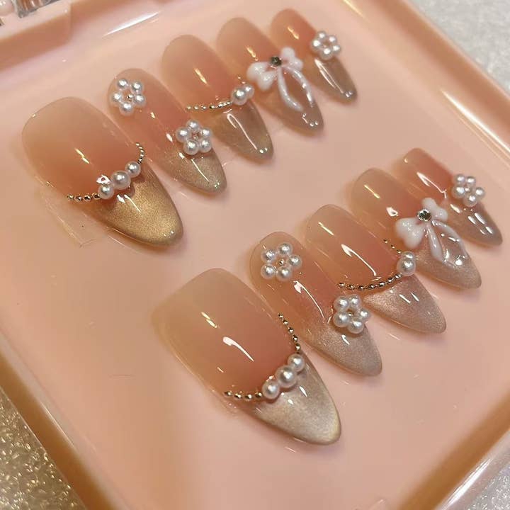 Azurenailshop - Wholesale Press-On/Fake Nails - Azurenailshop Press on nails, Almond shape popular nails2