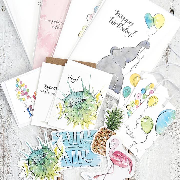 The Painted Pen - Wholesale Stationery/Notecard Set - Anytime Stationery Starter Pack