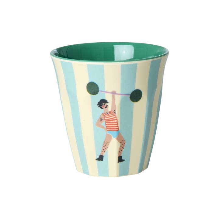 RicebyRice - Wholesale Drinking Glass/Cup - Kids & Baby - Melamine Kids Cups in Fun Fair Mint Prints - Small - 6 pcs. in Gift Box - PRE ORDER NOW; SHIPS EARLY APRIL