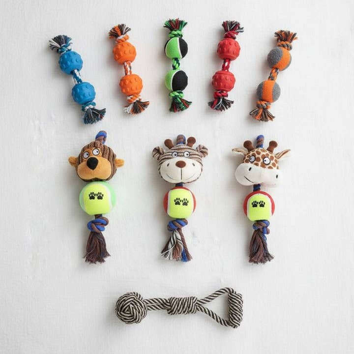 Colorful Cotton Rope Knot Toy for Dogs for wholesale by kapeit
