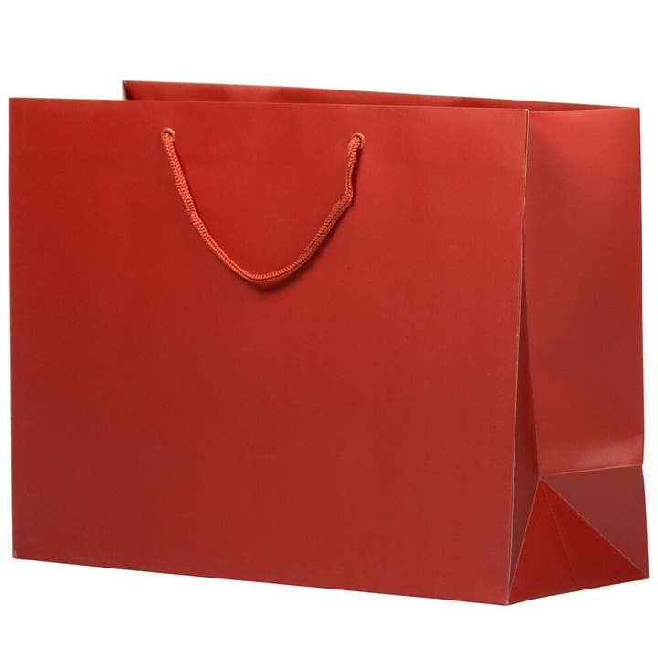 JAM PAPER - Wholesale Gift Bag - Matte Gift Bags w/ Rope Handles, 16x12x6, Dark Red, 1PK2