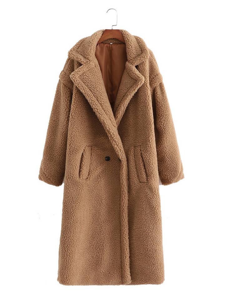 Teddy Coat with Notched Lapels and other Purchase Wholesale sherpa coat. Free Returns & Net 60 Terms on Faire trending on Faire.