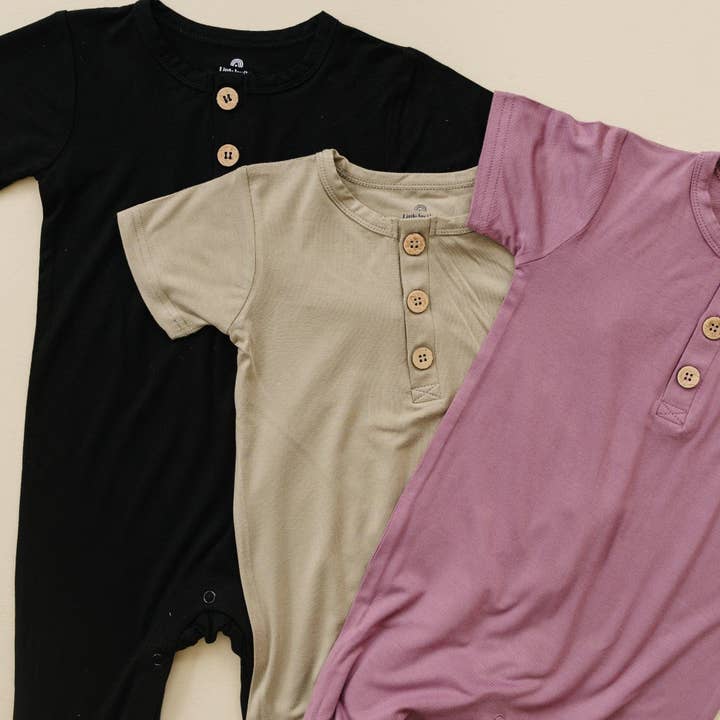 Little Joy Co. - Vente Barboteuse – bébé - Barboteuse Henley en bambou14