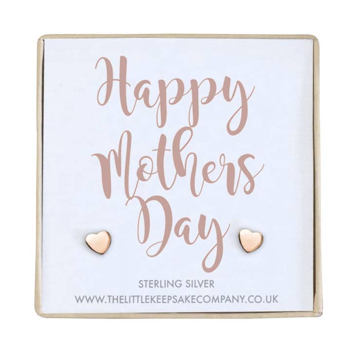 Roségouden oorbellen van Vermeil Quote - Fijne Moederdag voor wholesale door The Little Keepsake Company