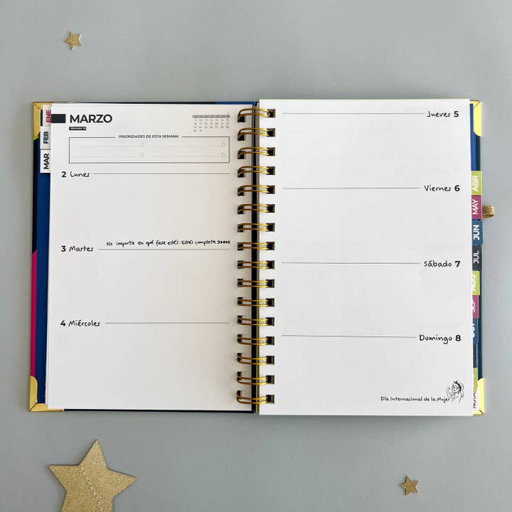 Pedrita Parker - Wholesale Planner - 2026 Agenda Week View - Shine Bright7