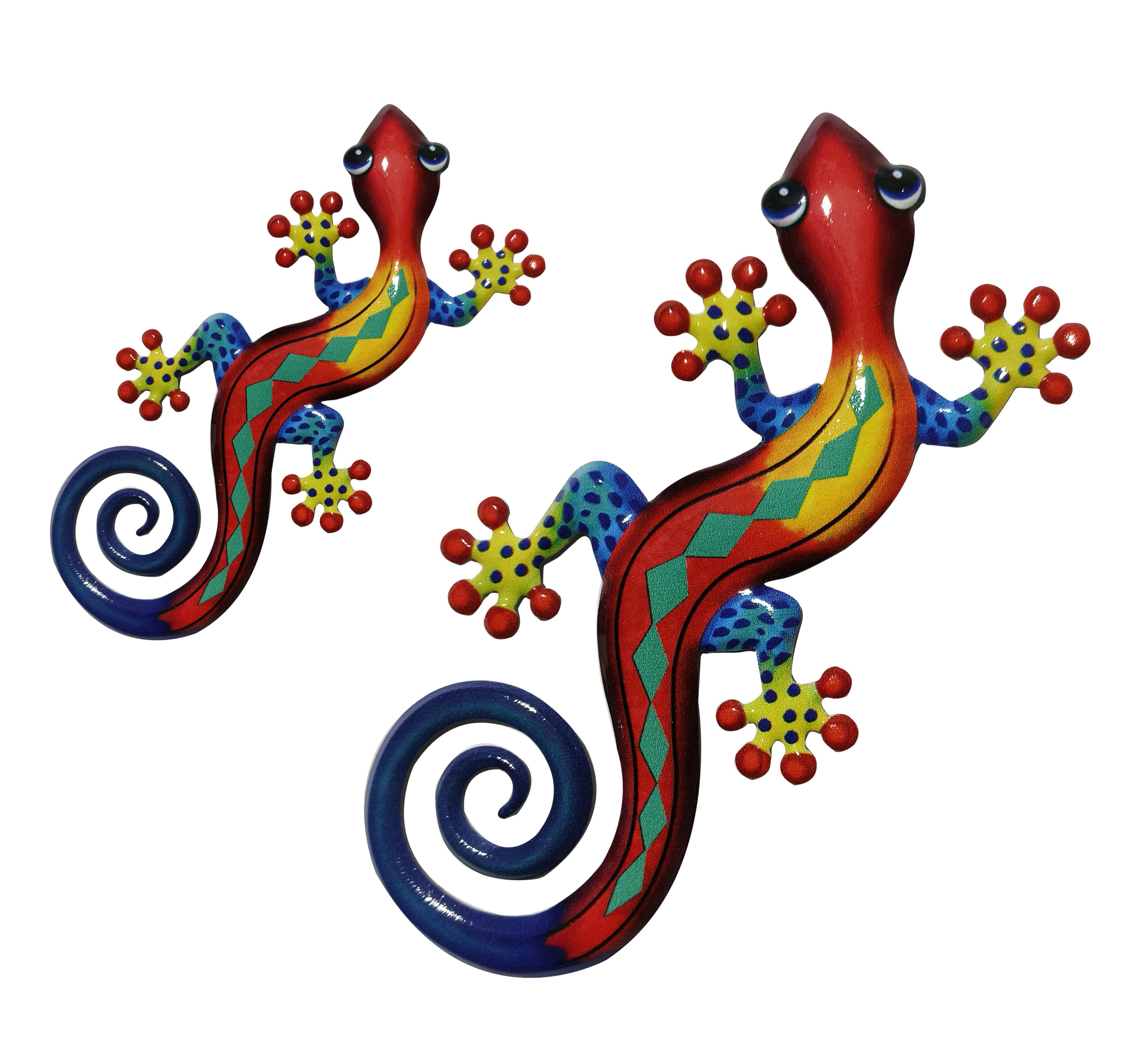 JOJO Geschenke - Vente Enseigne murale - Collection complète de geckos en métal pour décoration murale6