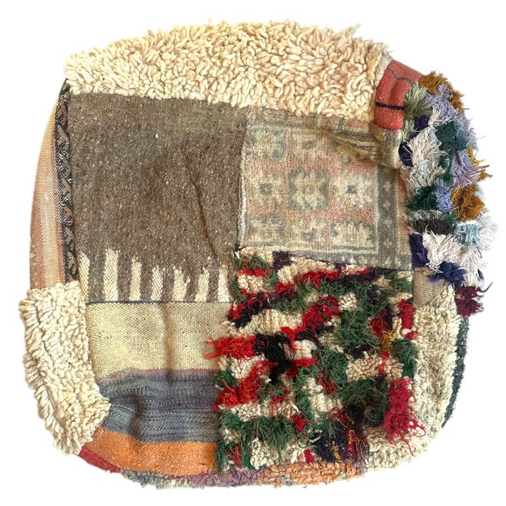 SOUK in the CITY - Wholesale Pouf - UNIQUE Upcycled Berber Poufs - PATCHWORK14
