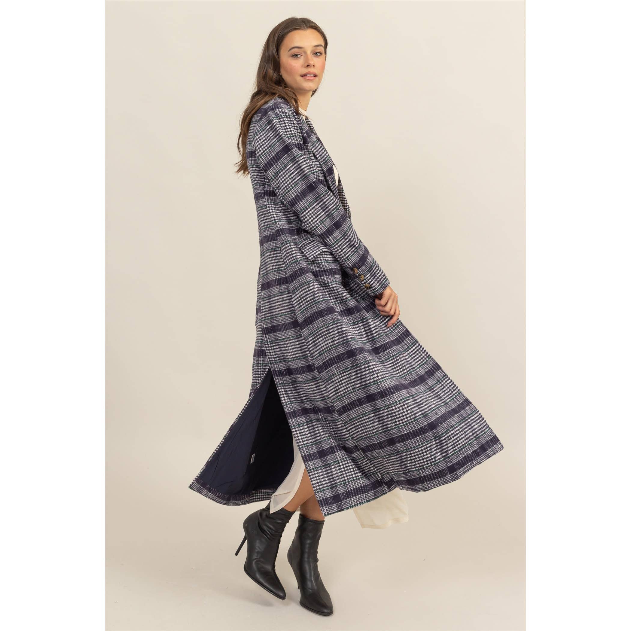 HYFVE - Wholesale Coat - Women's - Plaid Long Coat4