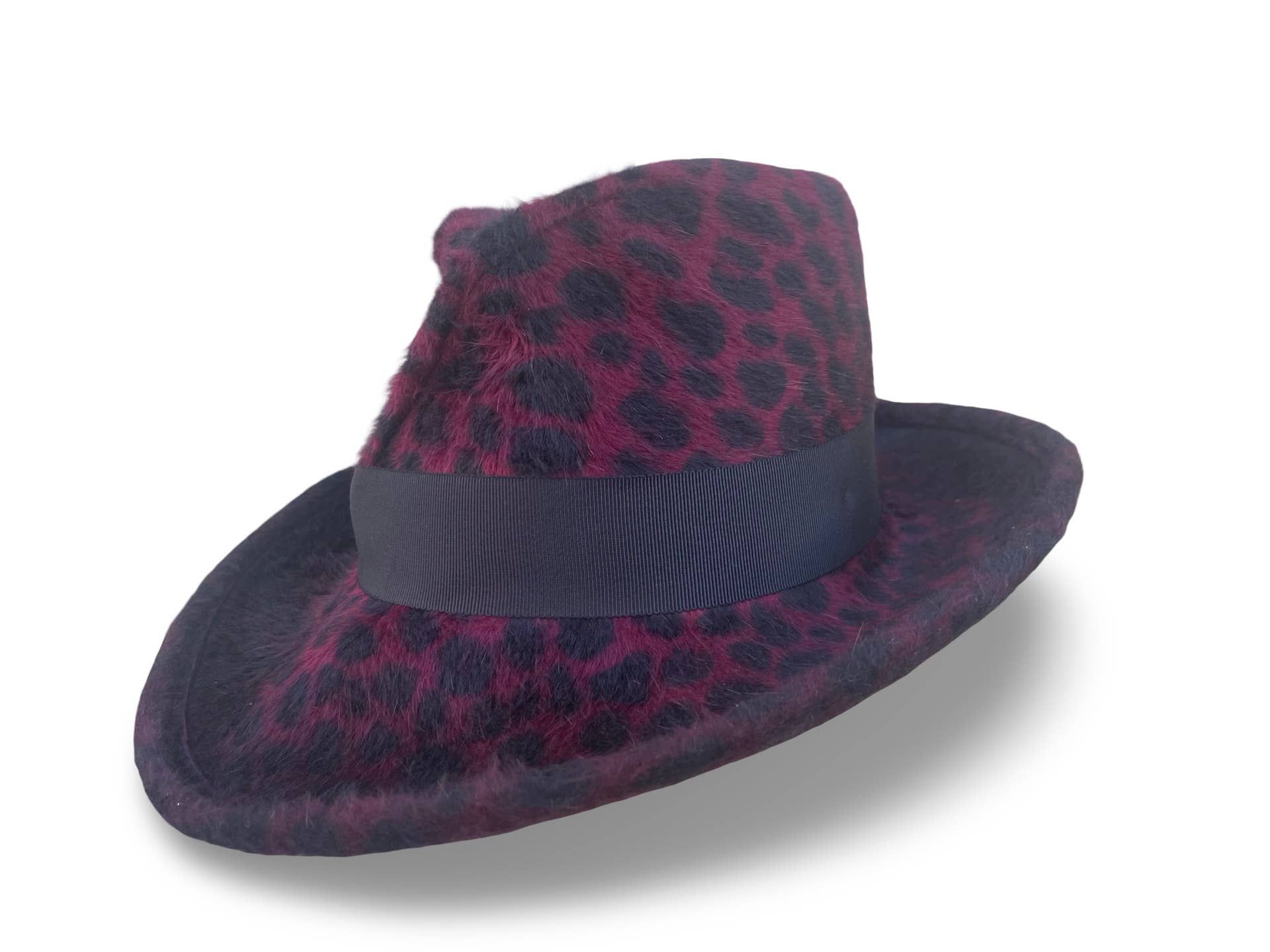 Cha Cha's House of Ill Repute - Wholesale Fedora - Women's - Panthera - Burgundy Leopard Fedora1