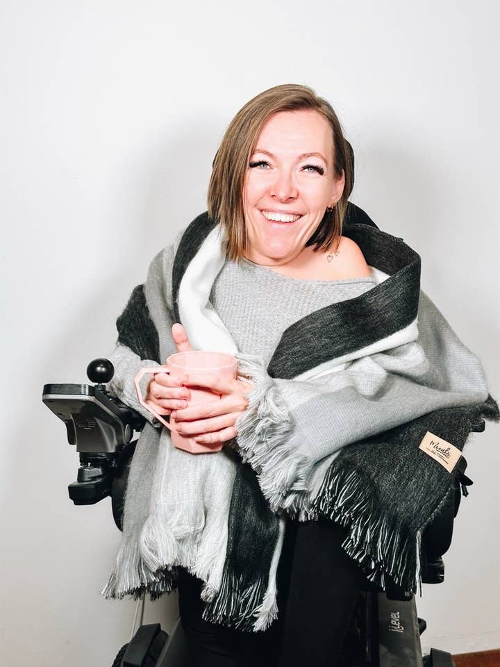 Grey Goose Brushed Alpaca Throw Blanket for wholesale by Meraki Movement