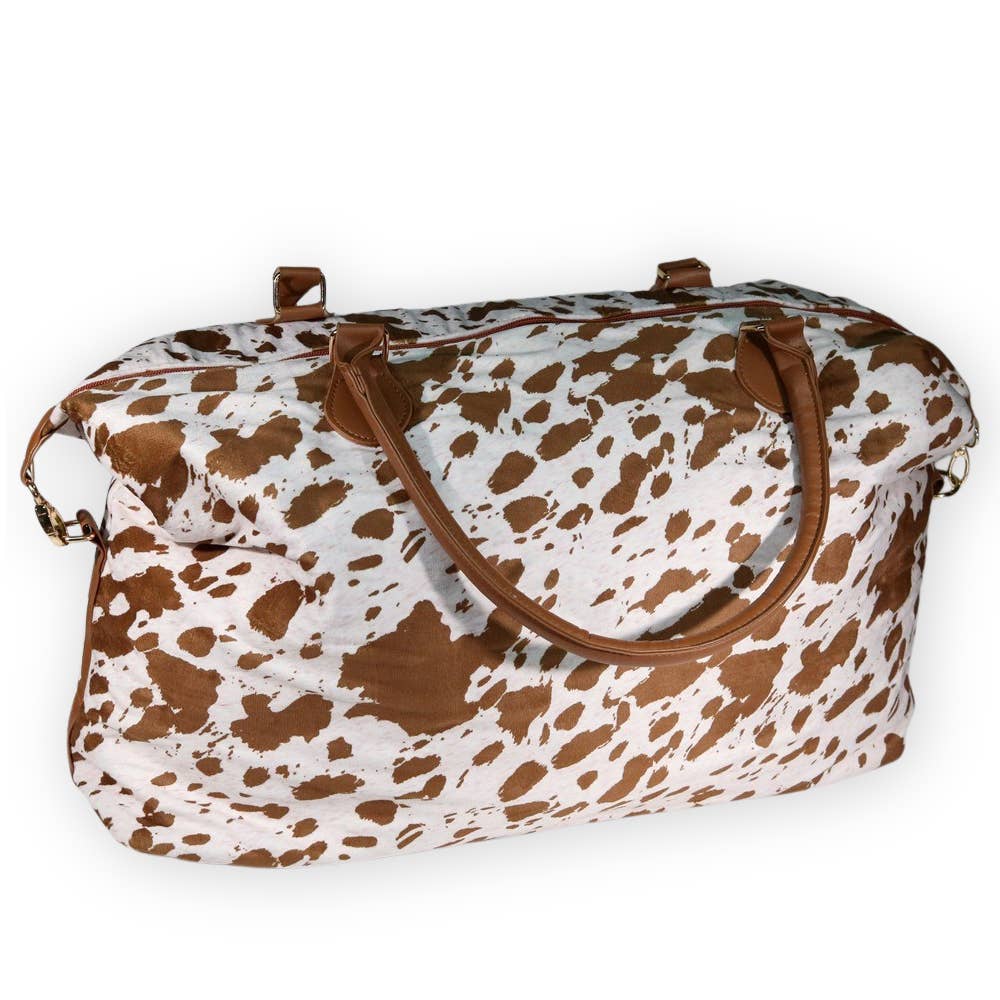 Seriously Shea - Wholesale Weekender Bag - Women's - Cowhide Weekender Travel Bag - Brown2