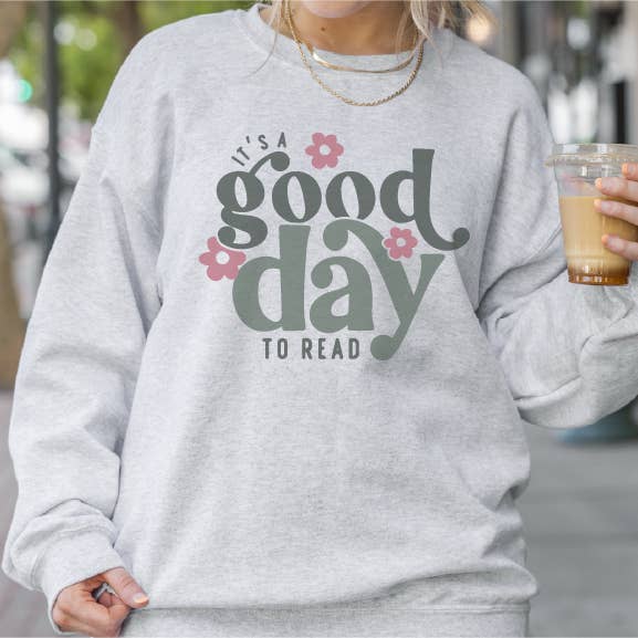 Boho Bailey - Wholesale Graphic Sweatshirt - Women's - It's a Good Day to Read Gildan Sweatshirts