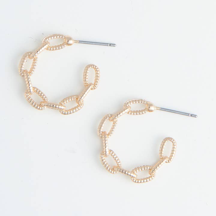 Øresans Guld Kædeled Creol Øreringe for engroshandel hos Elsie & Zoey