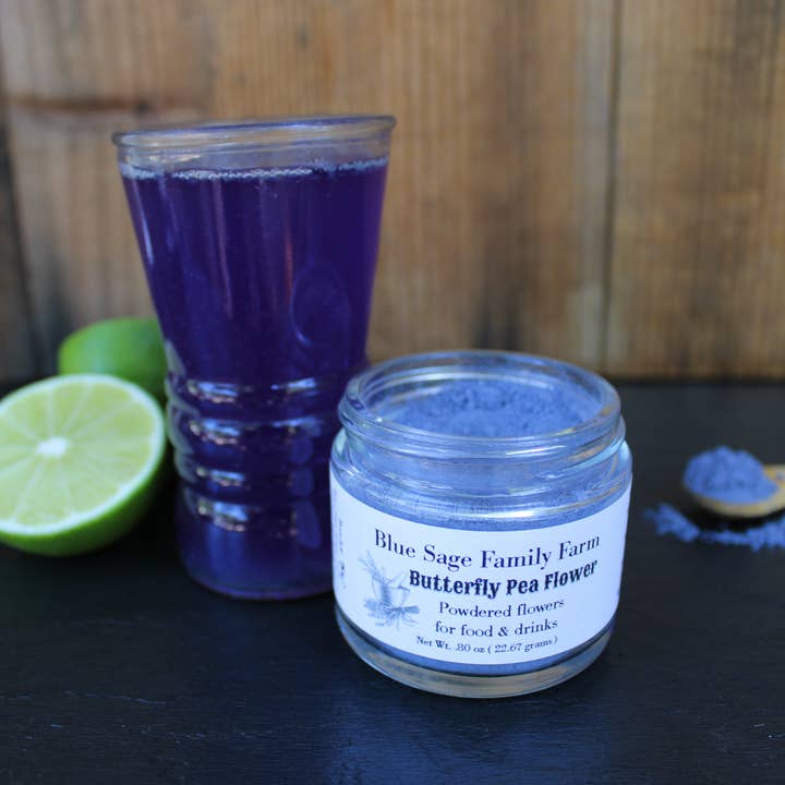 Blue Sage Honey Co. - Wholesale Dried Spice - Butterfly Pea Flower Powder / Blue Butterfly Pea Flower 1