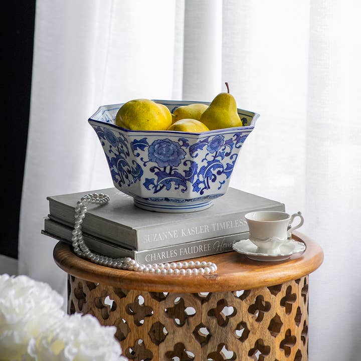 Timeless Blue and White Porcelain Bowl - 10.5x10.5x6" for wholesale by A&B Home Group Inc.