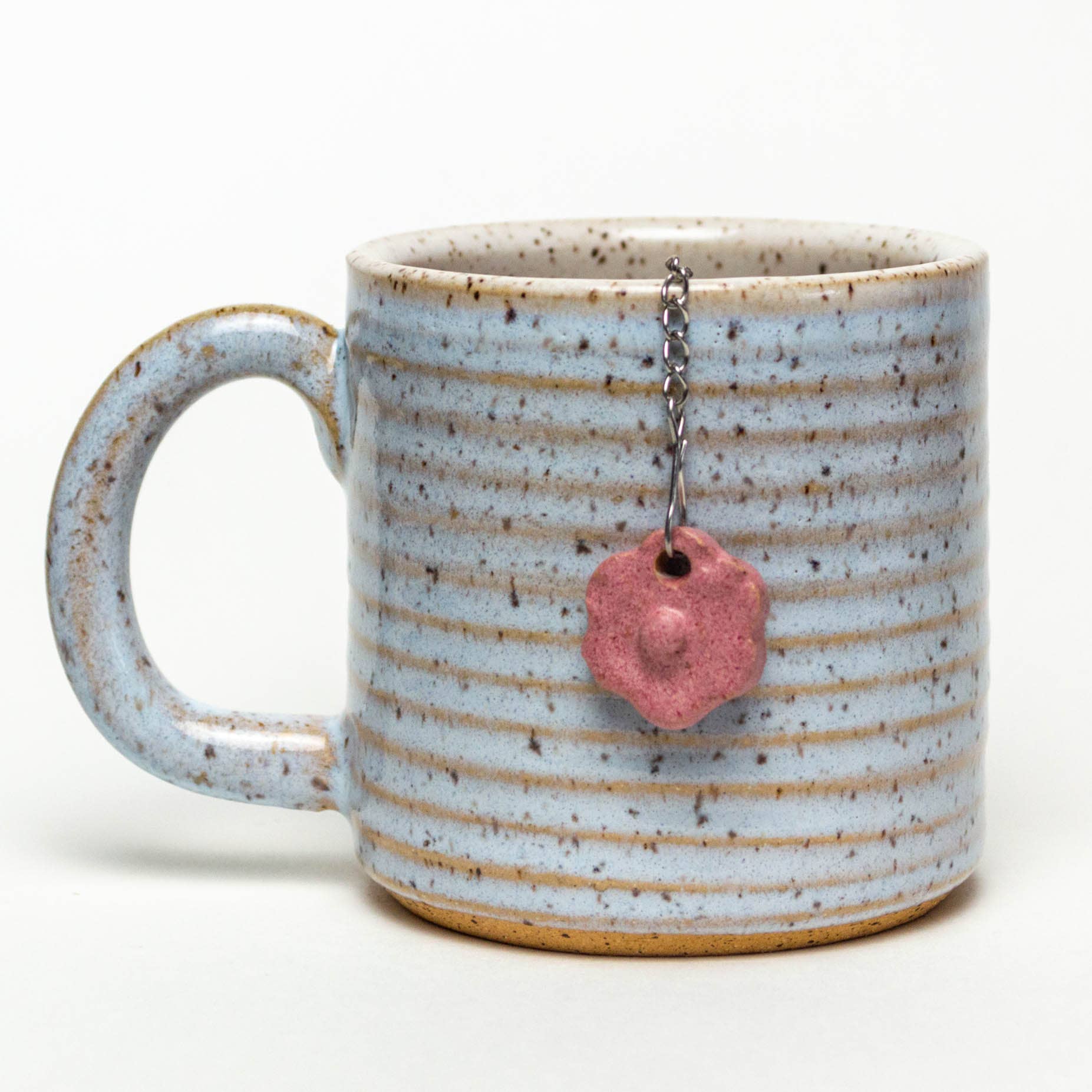 White Squirrel Clayworks – Engroshandel Tesi – Keramisk Blomst Charm Te Ball Infuser/Stejlere - Håndlavet1