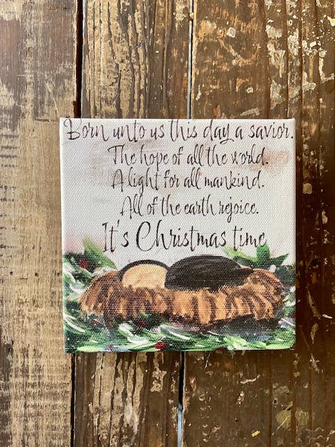 Rustic Nester - Wholesale Christmas Wall Art - Christmas gift, Seasonal home decor canvas print, shelf art0