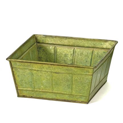 SQ TIN VERDIGRIS PLANTER for wholesale by Willow Group