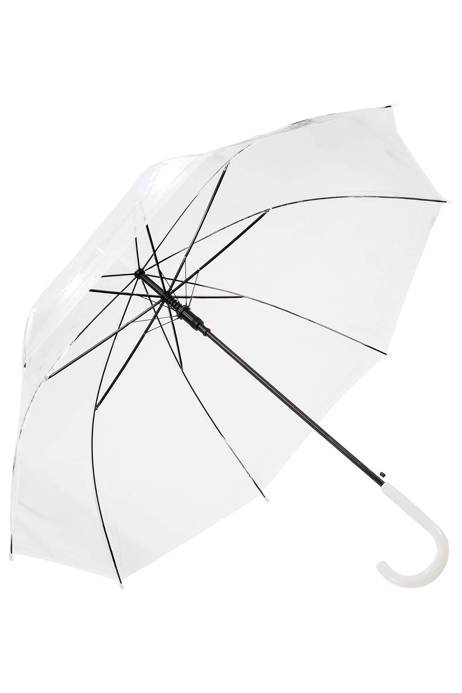 Clear White Pvc Auto Open Fold Umbrella for wholesale on Faire1