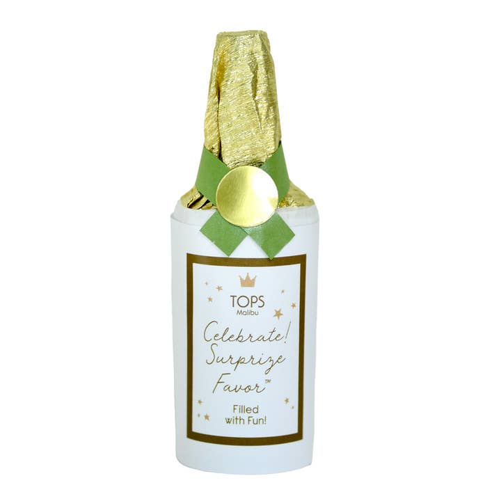 TOPS Malibu - Wholesale Party Favor - Tabletop Surprise - Celebrate - Champagne Bottle - Asst Clrs6