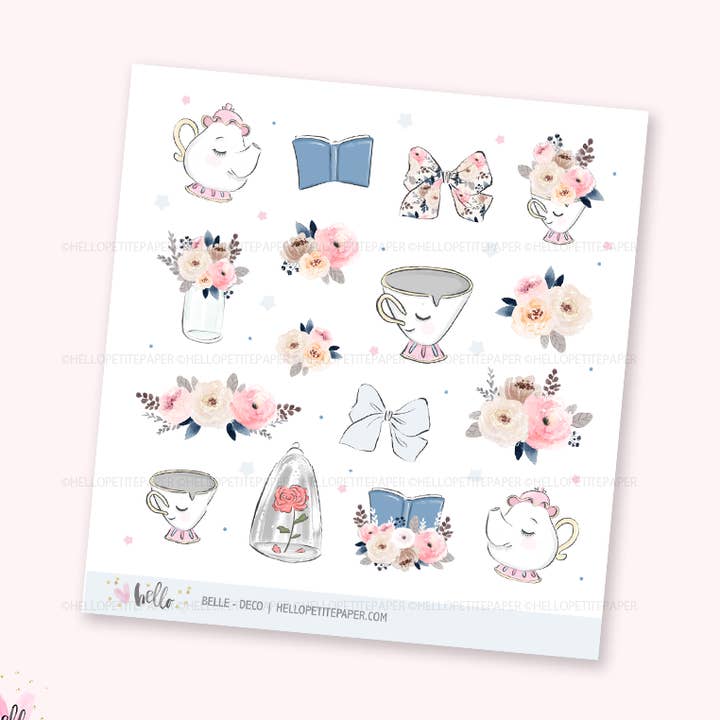 Belle - Kit deco, planner stickers for wholesale by Hello Petite Paper