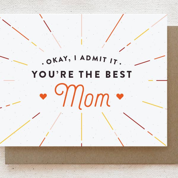 OK, ik geef het toe, jij bent de beste moeder - Moederdagkaart voor wholesale door Quirky Paper Co.