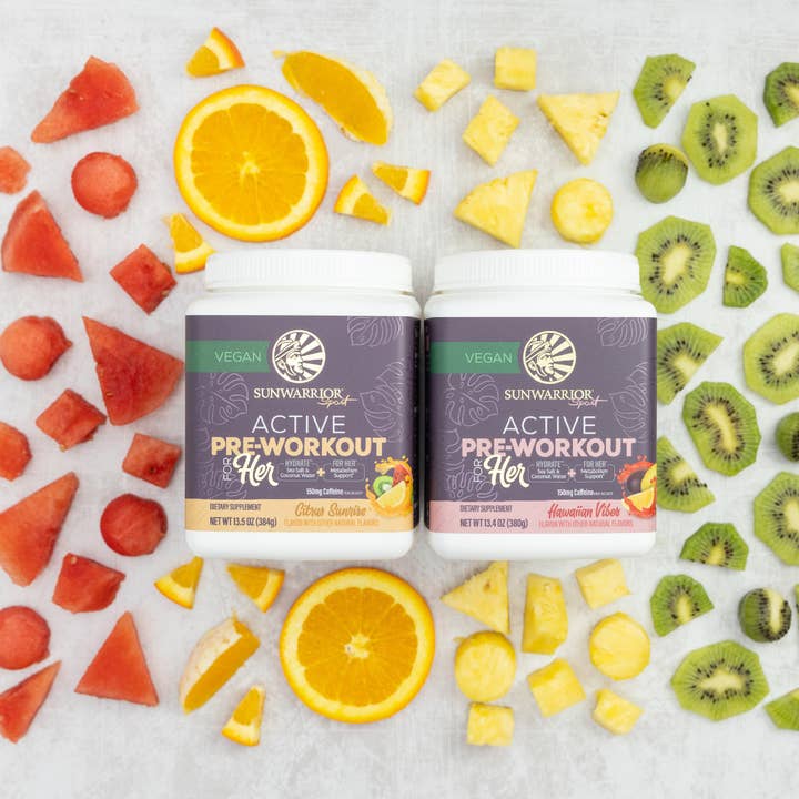 Sunwarrior - Wholesale Protein/Superfood Powder - Hawaiian Vibes Active Pre-Workout For Her Drink Powder6