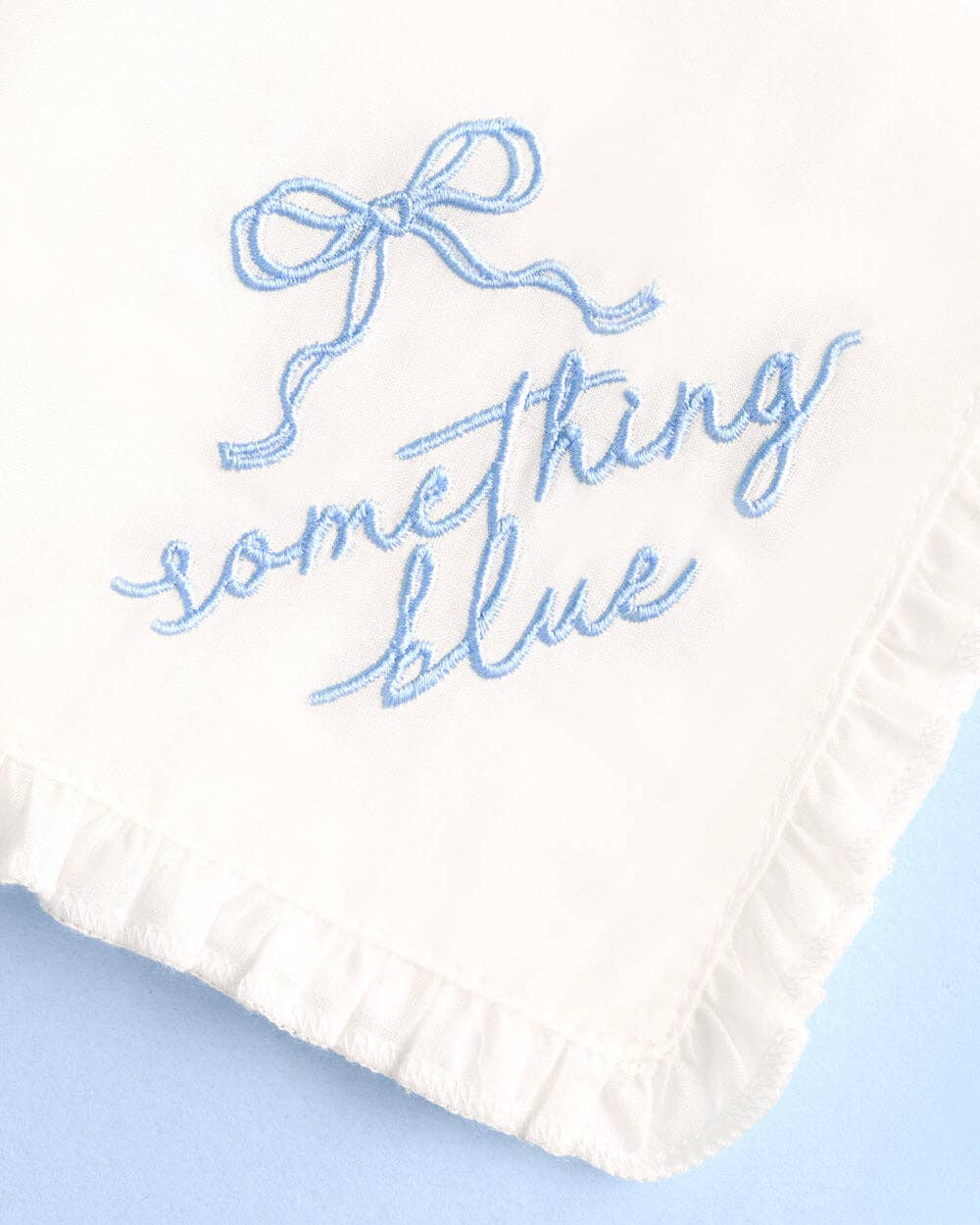 xo, Fetti - Wholesale Handkerchief - Women's - Something Blue Embroidered Handkerchief | Bridal Wedding 2