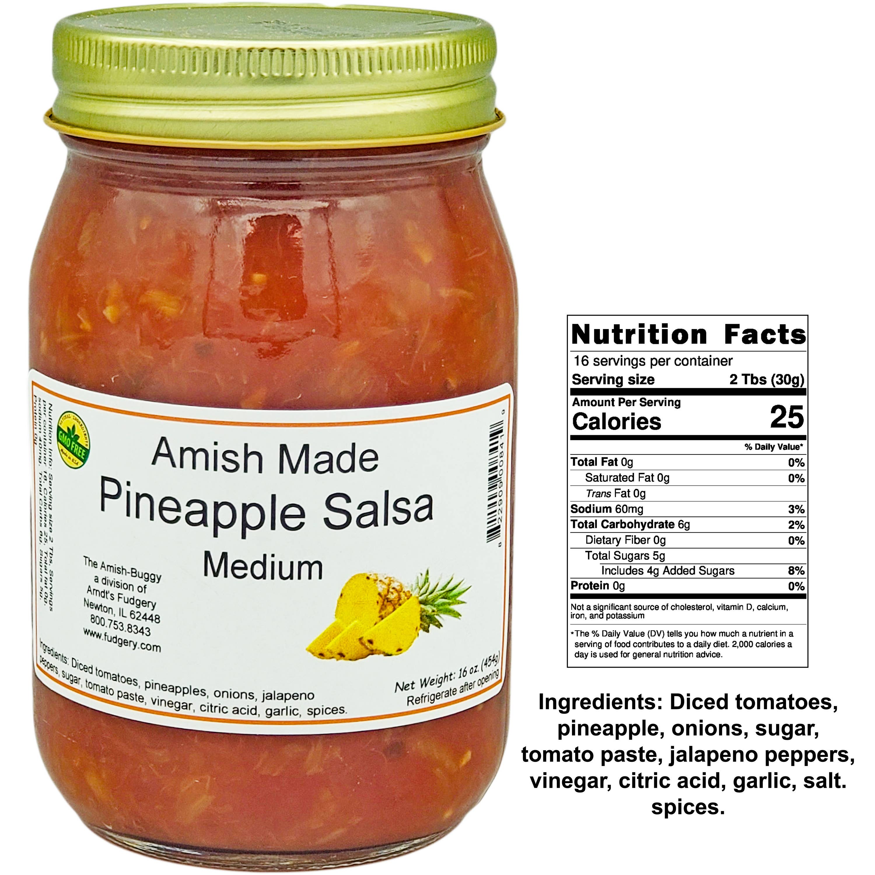 Arndt's Fudgery LLC - Wholesale Salsa - Amish Fresh Made Salsa 16 oz. Jar9