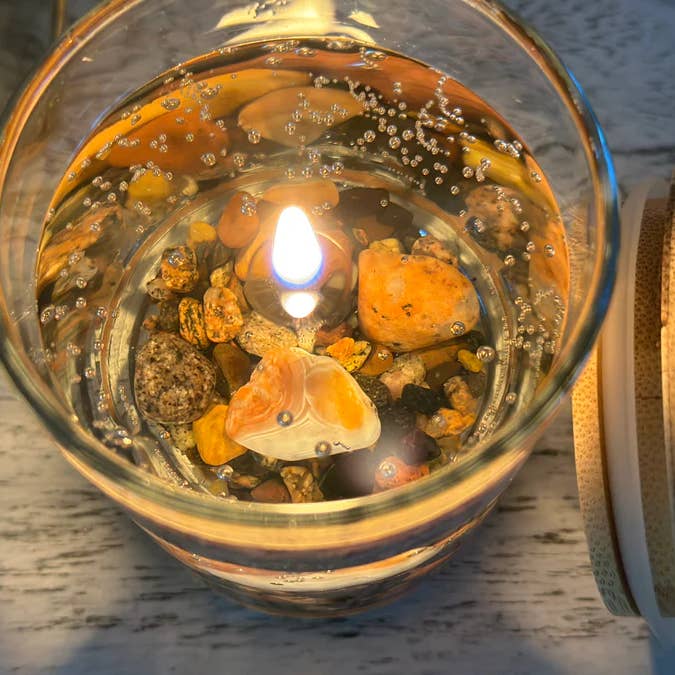 Devonian Coast - Wholesale Novelty Candle - Lake Superior Agate Gel Candle – Medium 6oz Wax4