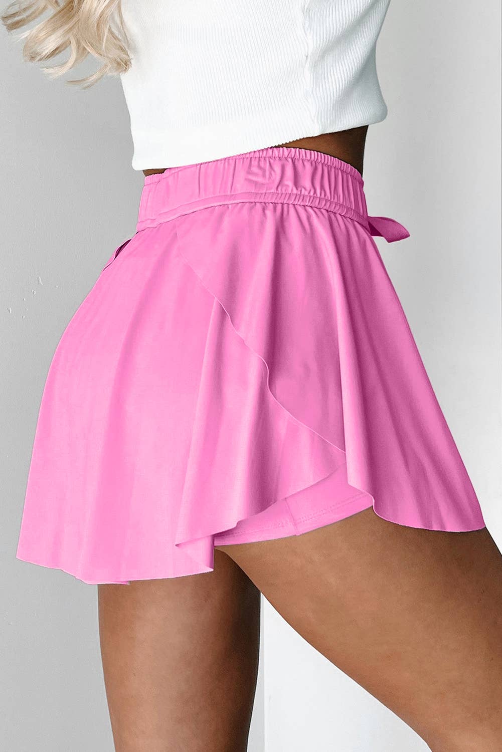 FULL TIME PURCHASE - Wholesale Skort - Women's - Drawstring High Waist Lined Tennis Skorts17