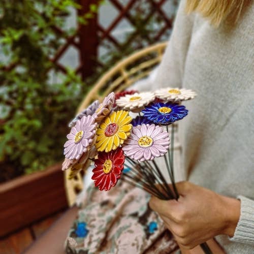 NaturoTheke - Wholesale Artificial Flowers - Gerbera diameter approx. 5 cm | 39 cm stem