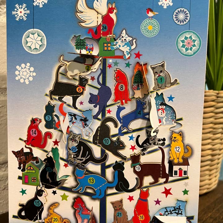 Shadywood Designs - Wholesale Advent Calendar - Advent Cat Calendar laser cut Card 8x61