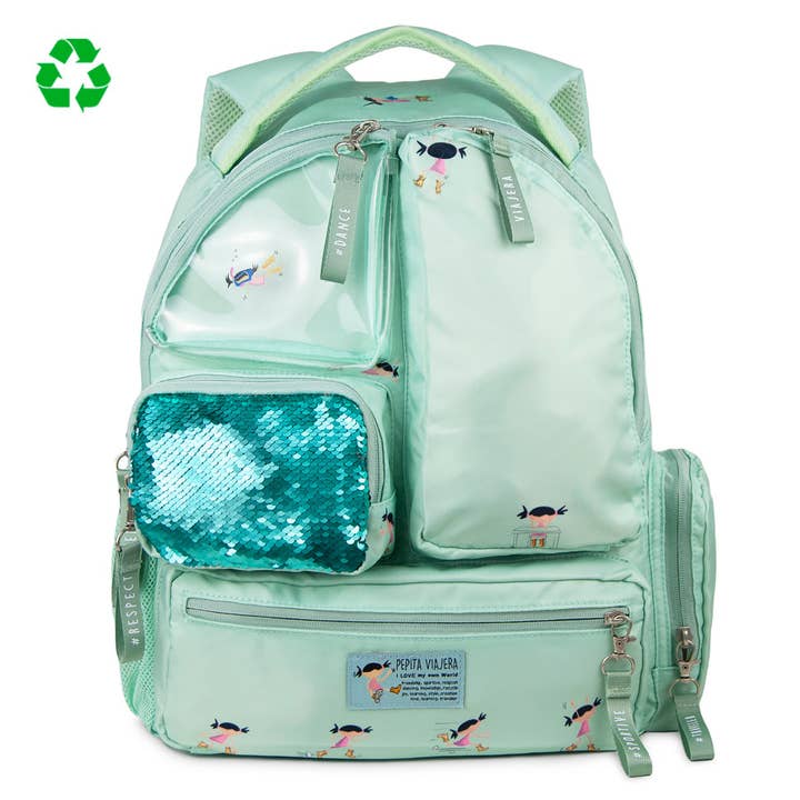 Mochila Escolar Actions para Ensino Fundamental por atacado de Pepita Viajera