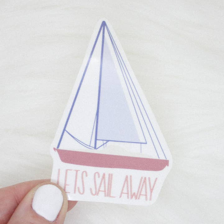 Adesivo per barche a vela Lets Sail Away per la vendita all'ingrosso da parte di Shop Katherine Marie