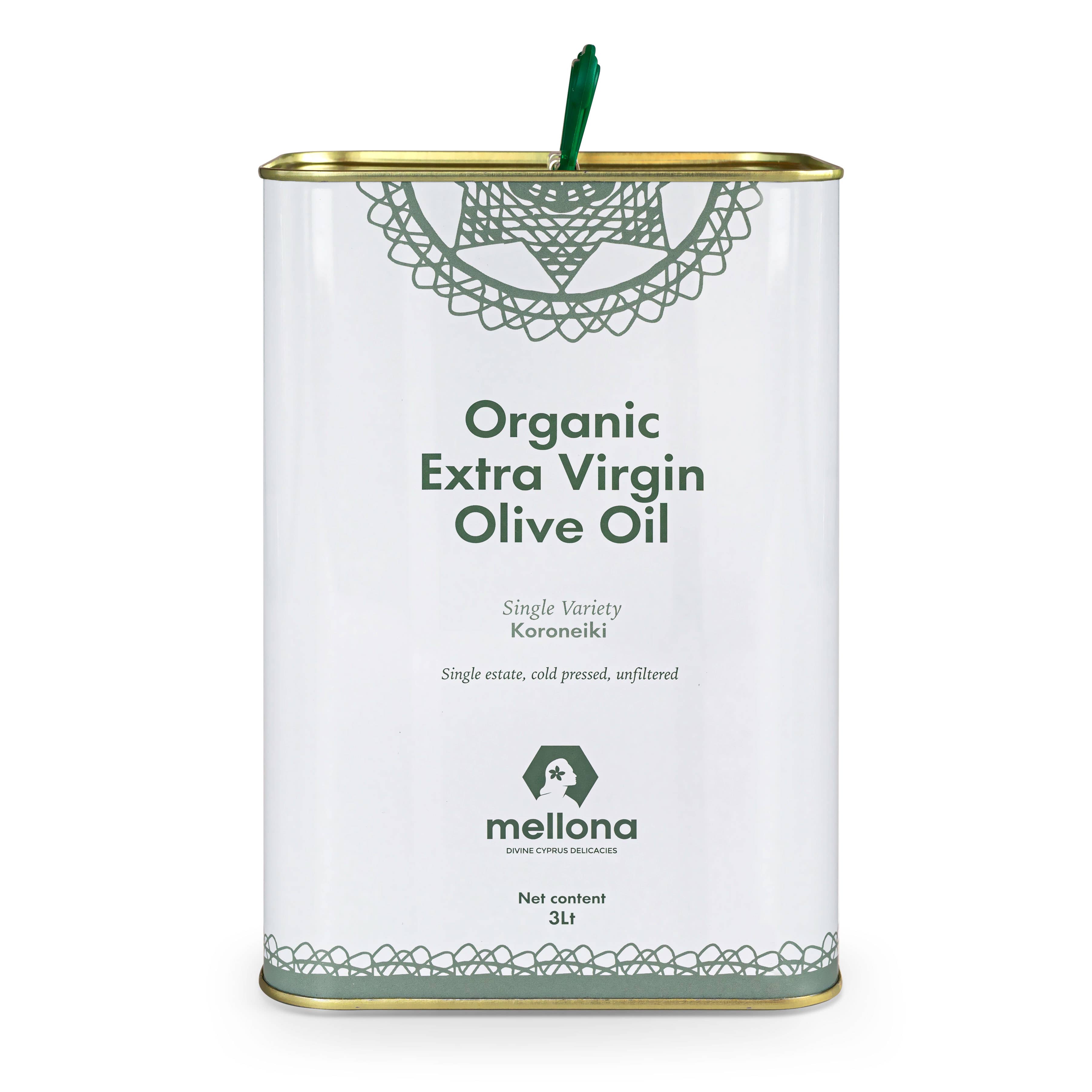 Mellona – wholesale Olive oil – Organic Extra Virgin Olive Oil, Single Estate, 3 Litre0