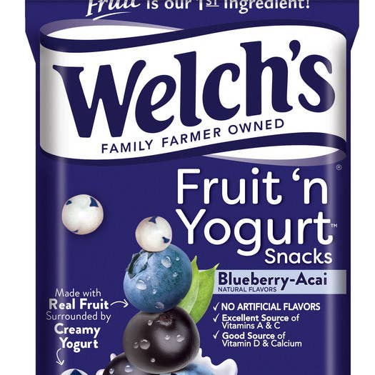 Welch?s Fruit Snacks Yogrt Bluebry Peg Bag 4 oz Single Bag for wholesale by Shop The King
