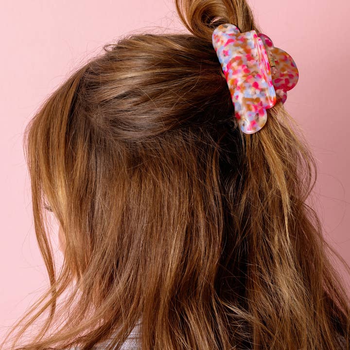 Taylor Elliott Designs - Wholesale Haarclip - Kinderen - Kleurrijke Sint-jakobsschelp Klauwclip - Min. 4 (CC-30)1