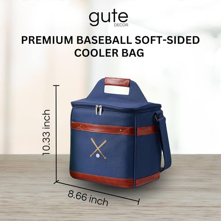 The Wine Savant / Khen Glassware - Wholesale Cooler/Cooler Bag - Premium Insulated Cooler, Baseball Soft-Sided Tote Bag