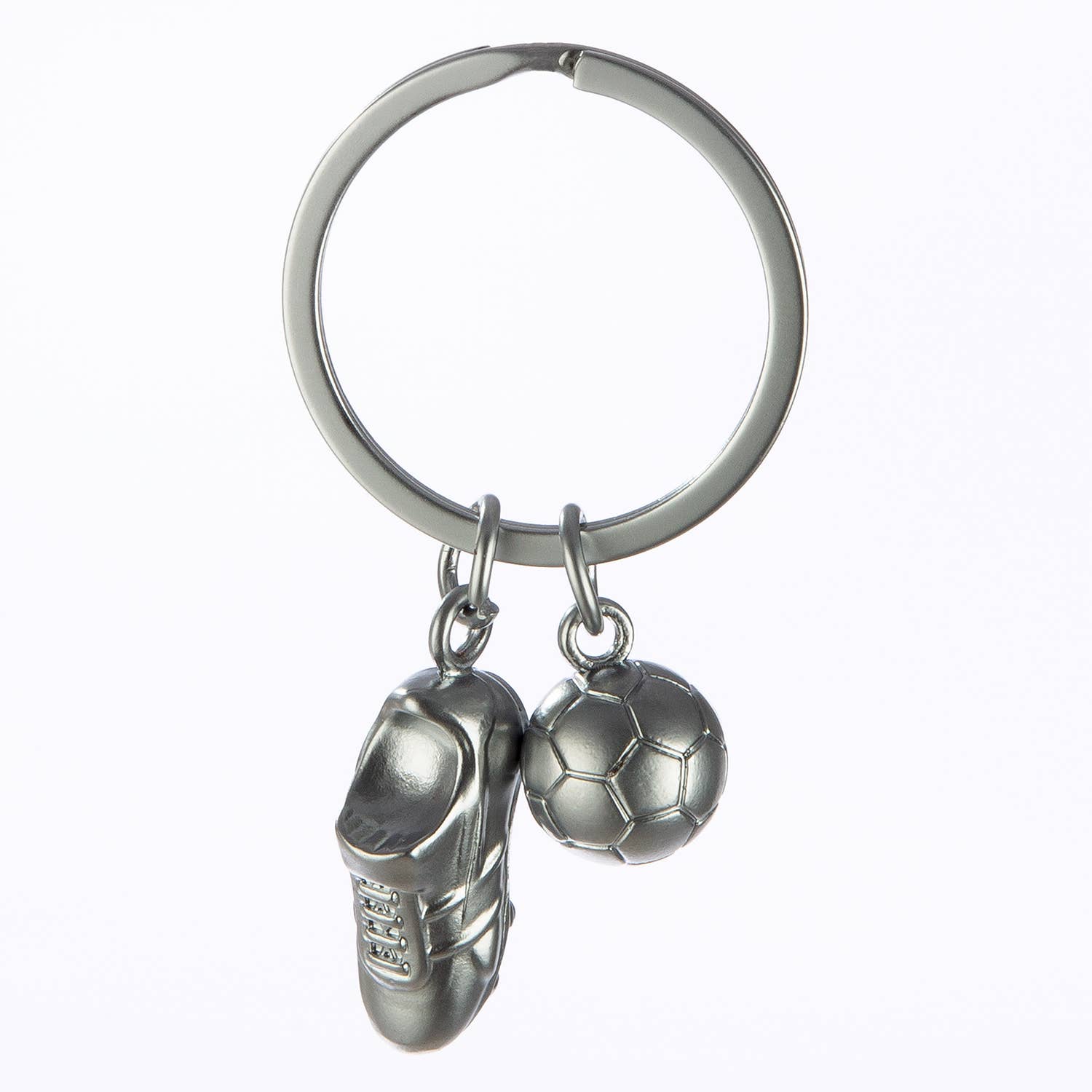 silver Nyckelring sko; boll fotboll H. 7 cm, FP 12 för wholesale på Faire0