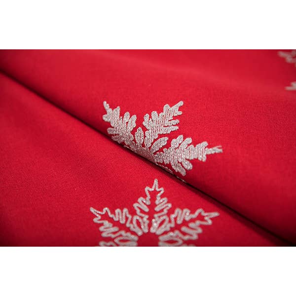 Xia Home Fashions & Manor Luxe – Großhandel Baumrock – 56 „Runder Glisten Schneeflocke gestickter Weihnachtsbaum-Rock5