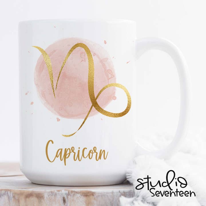 Horoscope Coffee Mug with the Zodiac Sign Capricorn for wholesale by Studio Seventeen