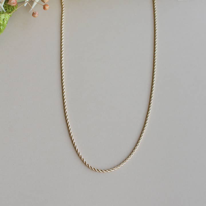 18K guldbelagd 2mm rephalsband | Demi Fine Jewelry för wholesale av GYS