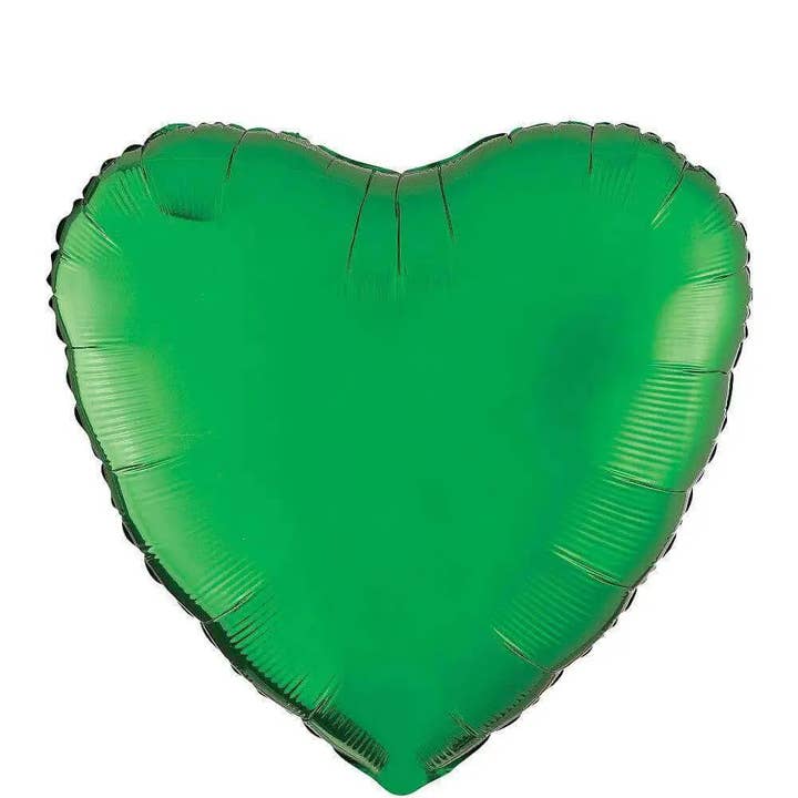 18" Mylar-Ballon mit grünem Herz #406 für den Großhandel von Party Expo, LLC