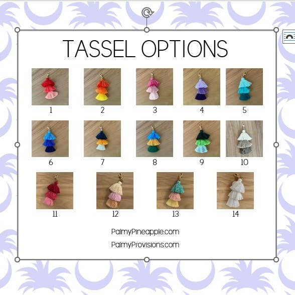 Palmy Pineapple - Wholesale Keychain - Women's - 3 Tiered Large Ombre Tassel with Clasp10